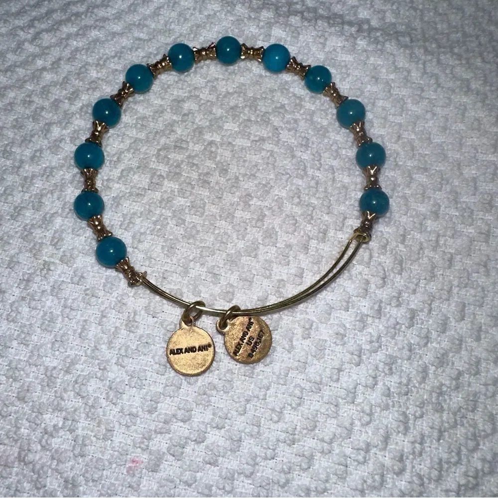 Alex and Ani Marina Harbor Beaded Bangle - Rafaelian Gold Finish